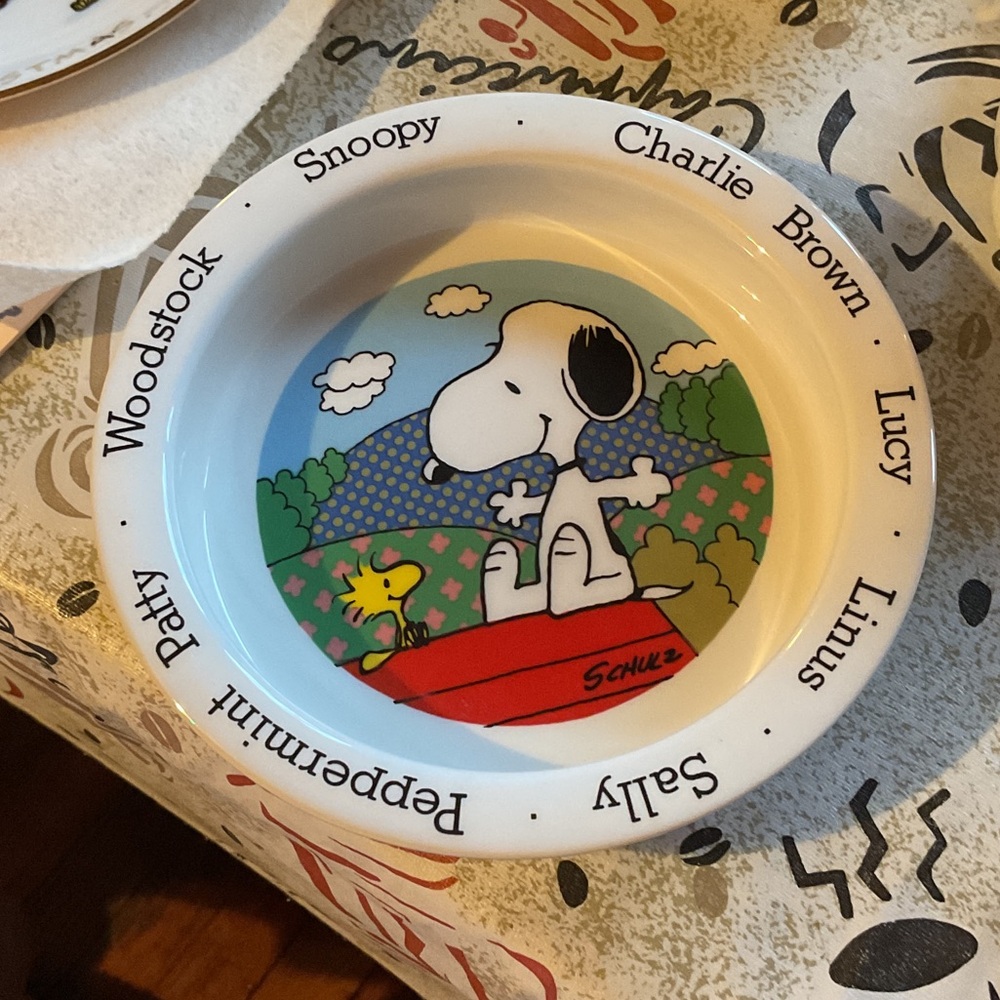Snoopy and Woodstock Ceramic Bowl